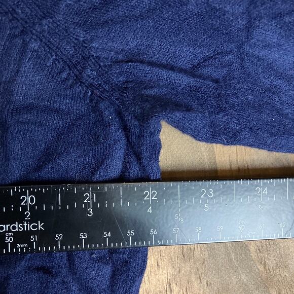 Talbots Womens Sweater Dark Blue Turtleneck Knit Pull Over Normcore XLarge - Picture 8 of 12